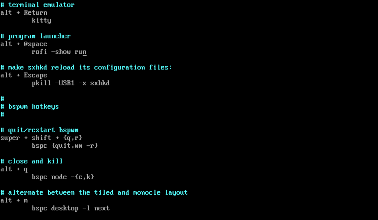 Configure sxhkdrc with alt as modifier